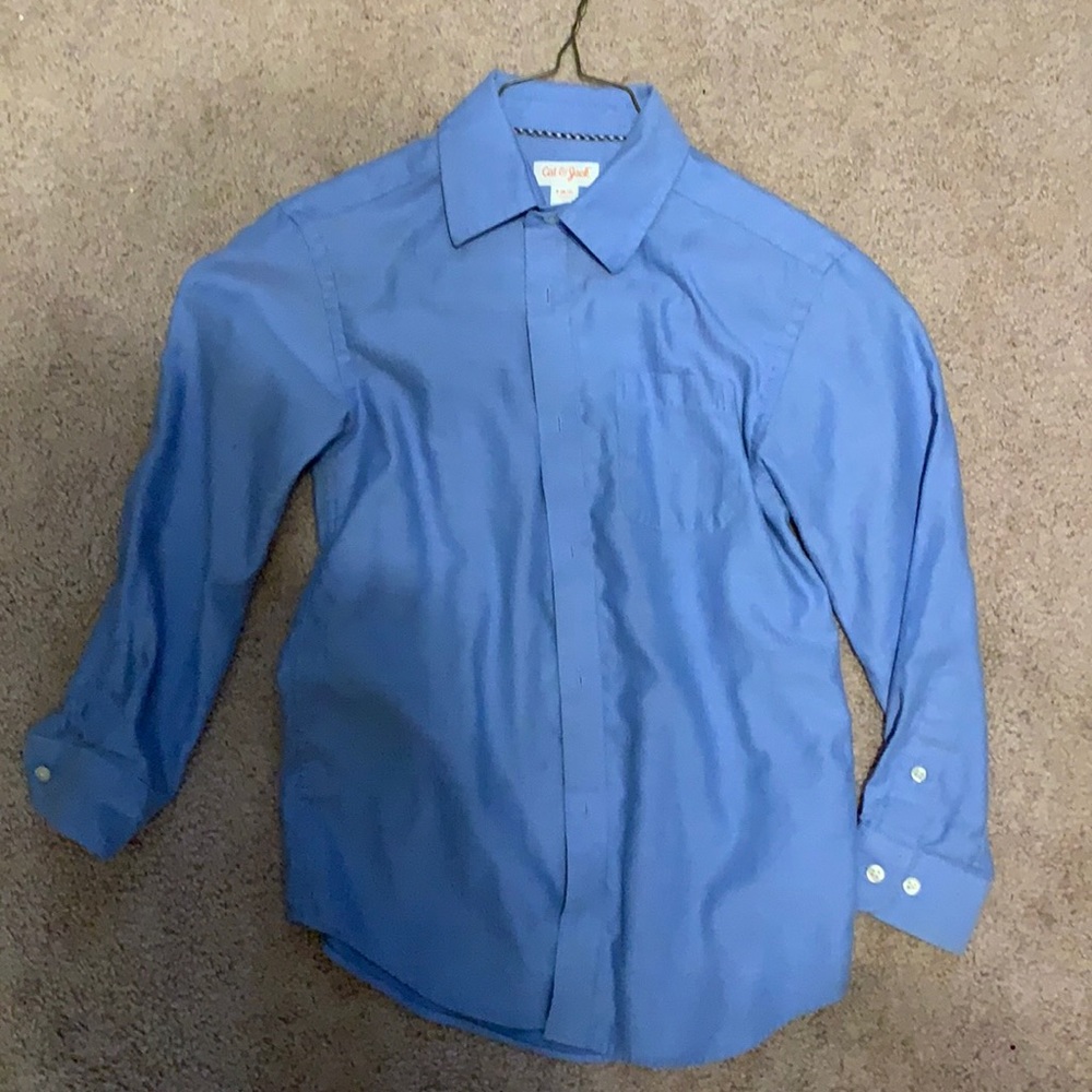 Blue boys button down